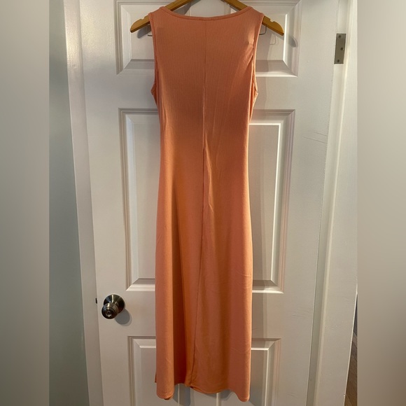 Coral Ribbed Dress - Picture 2 of 2